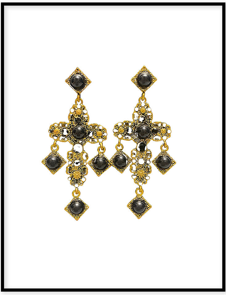 ✝️New product✝️ classical gold cross classical gold cross earrings