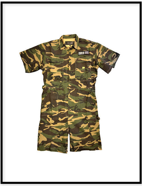 迷彩連身工作短褲 2019CAMOUFL AGE JUMPSUIT SHORT