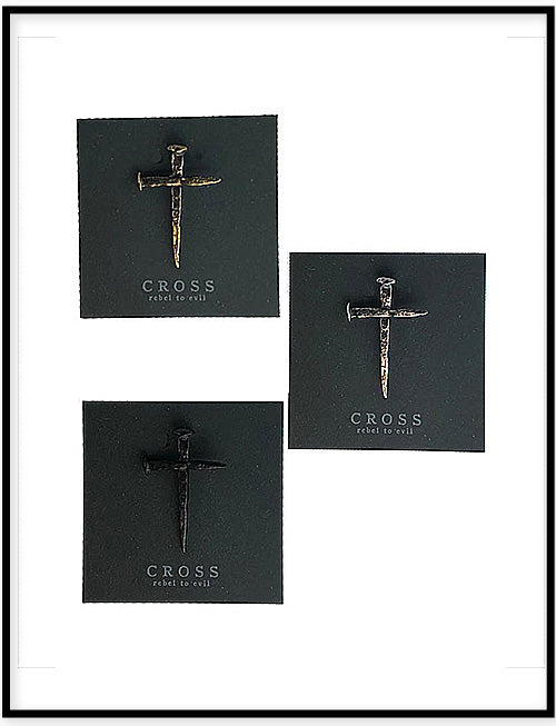 純銀十字架別針Sterling silver cross pin
