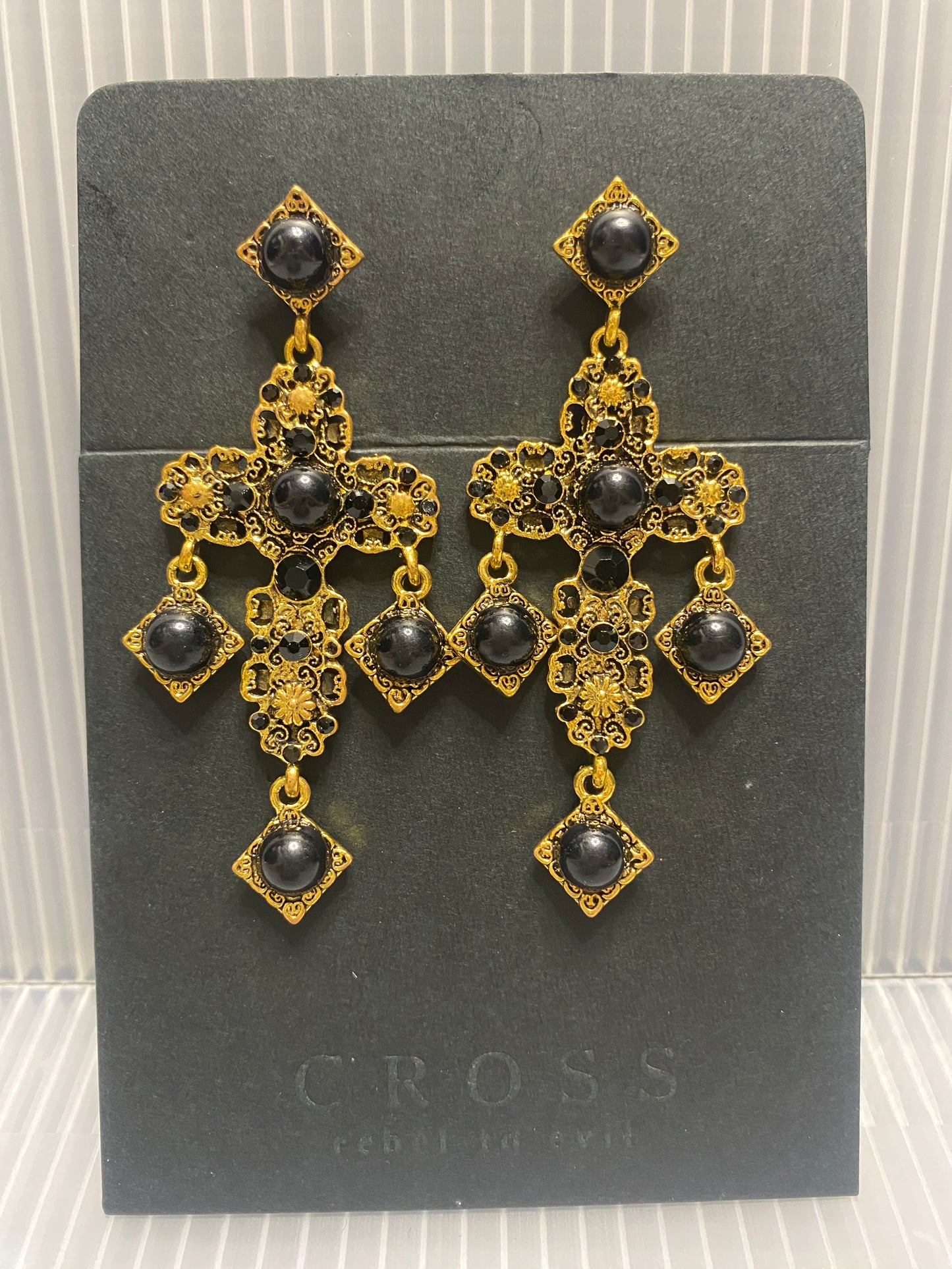 ✝️New product✝️ classical gold cross classical gold cross earrings