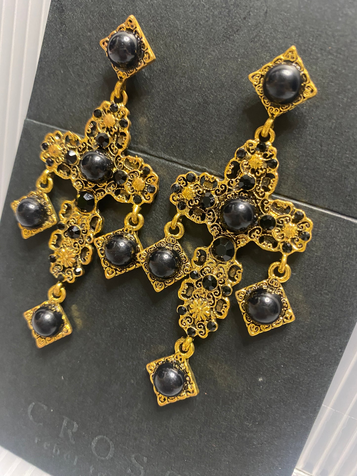 ✝️New product✝️ classical gold cross classical gold cross earrings