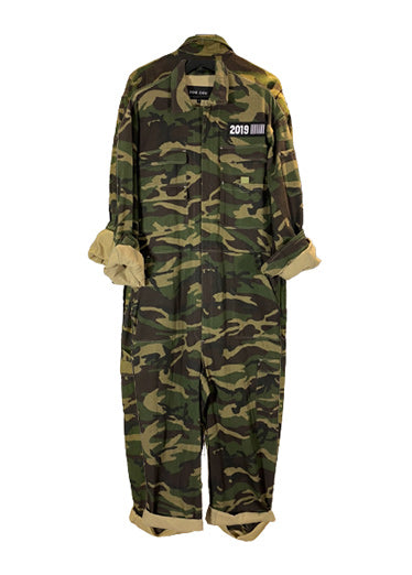 迷彩連身工作長褲CAMOUFLAGE JUMP SUIT LONG