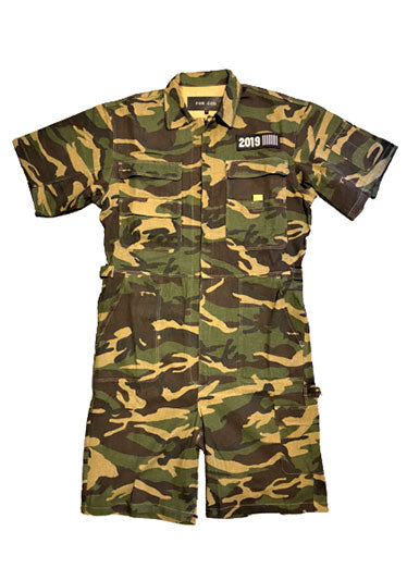 2019 CAMOUFL AGE JUMPSUIT SHORT camouflage one-piece work shorts