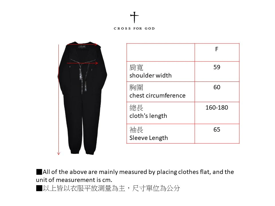 LONG SLEEVES JUMPSUIT 長袖連身工裝