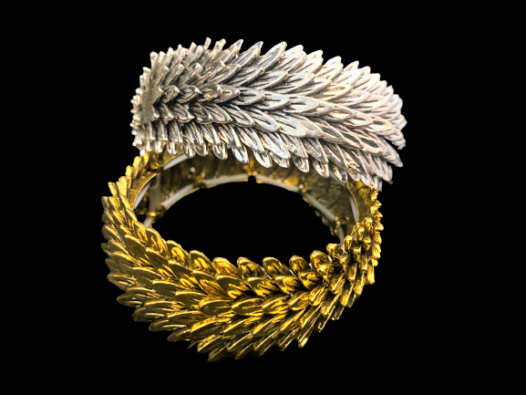 3D FEATHER VINTAGE JONC