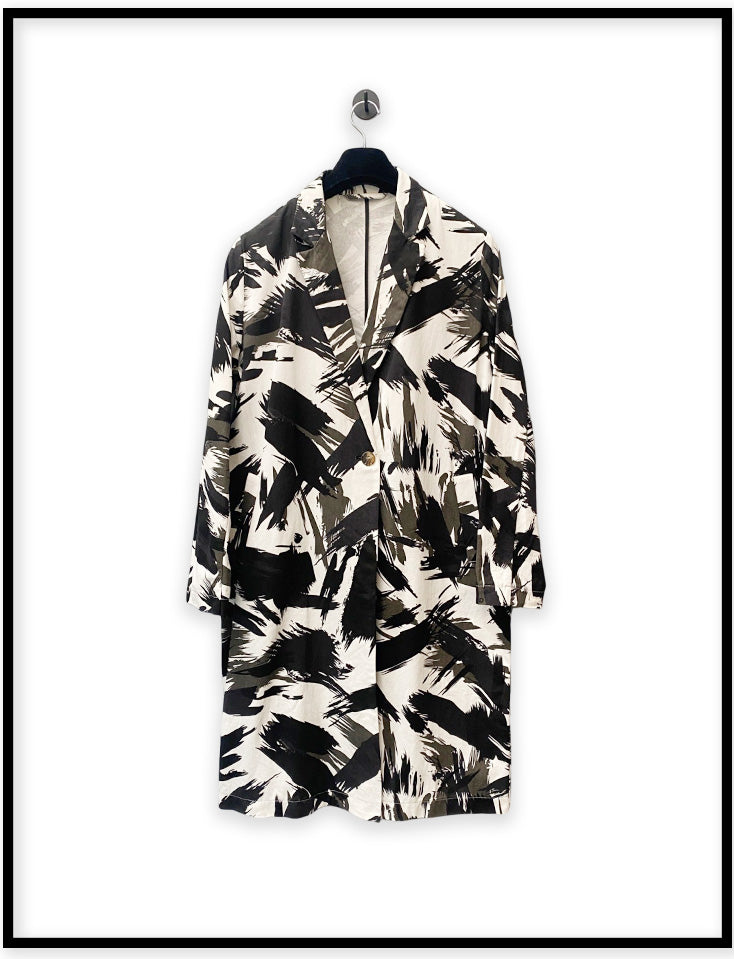 PRINT COTTON AND LINEN JACKET