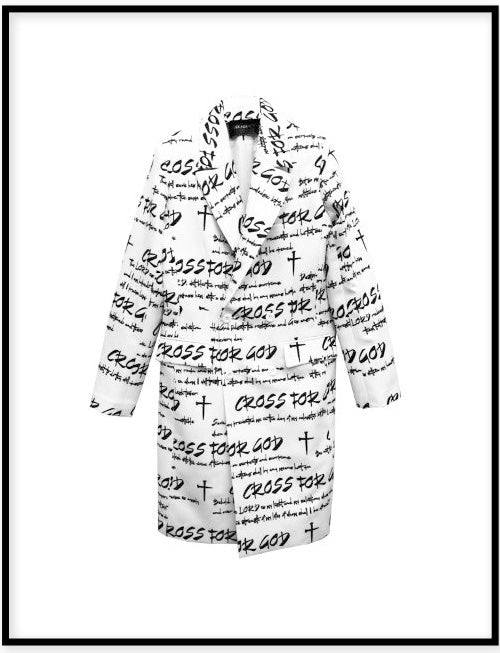 BIBLE VERSES PRINT COAT 聖經經文大衣