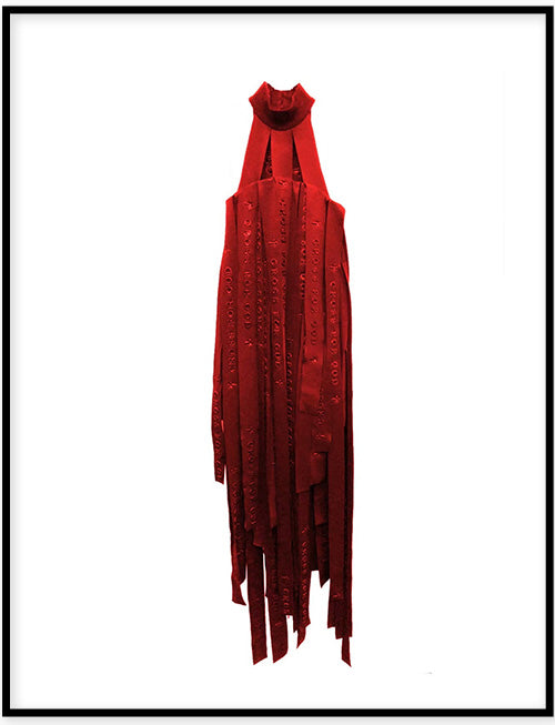 STEREOSCOPIC RIBBON TASSELS  DRESS