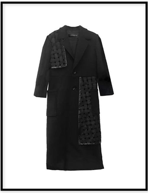 WEAVING FABRIC DECORATED COAT高訂梭織布裝飾大衣