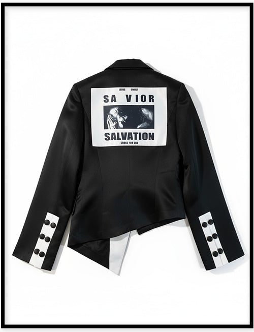 不對稱翻領西裝