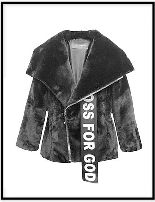 FUR BIKER JACKET 絨毛機車夾克