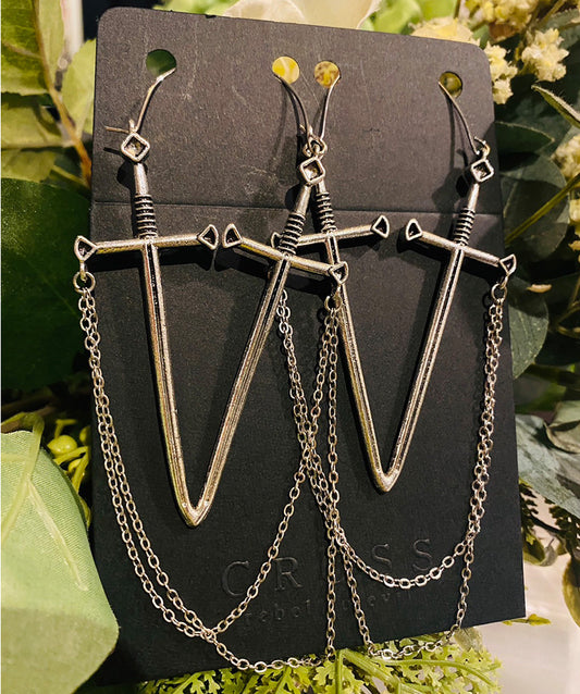 ✝️New product✝️double-faced holy sword double-faced holy sword earrings