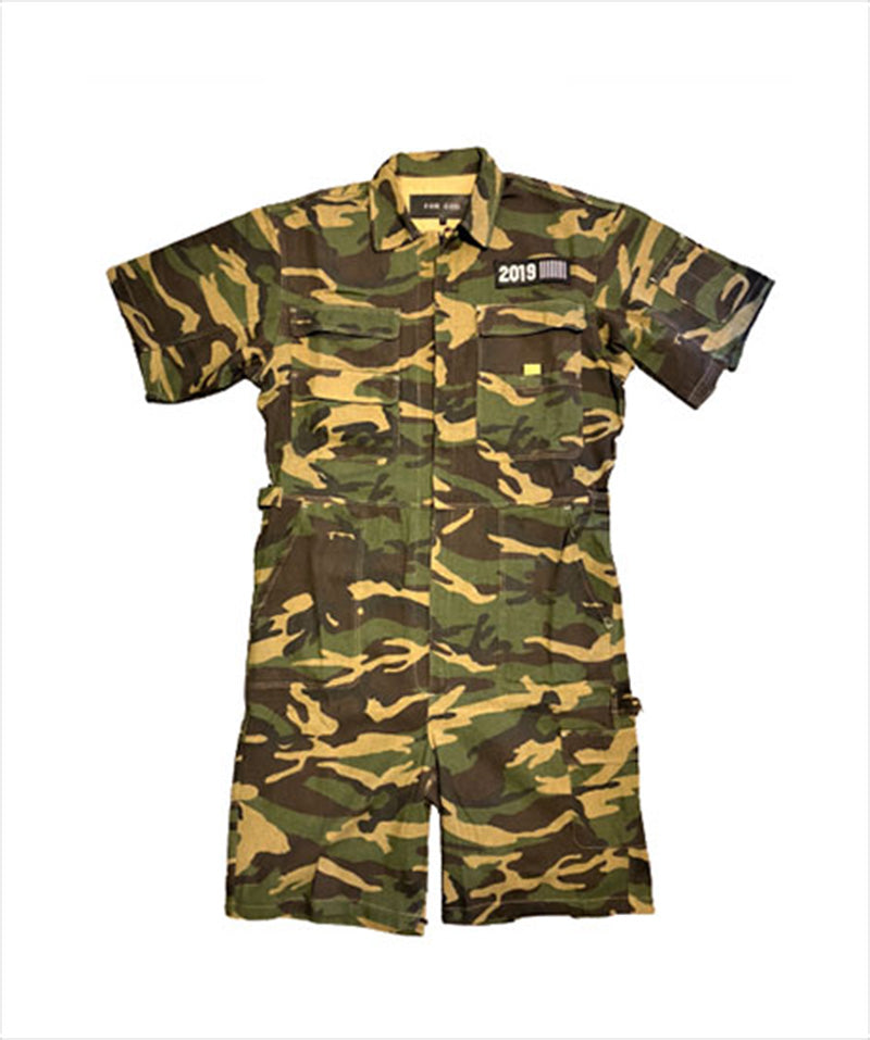 2019 CAMOUFL AGE JUMPSUIT SHORT camouflage one-piece work shorts 