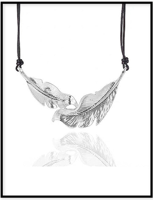 SILVER LEAVE NECKLACE Silver Leaf Necklace 