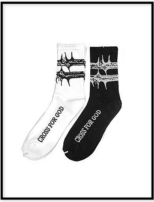 CROSS FOR GOD THORNS SOCKS 荊棘襪子