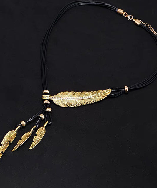 FEATHER NECKLACE Wing statement necklace 