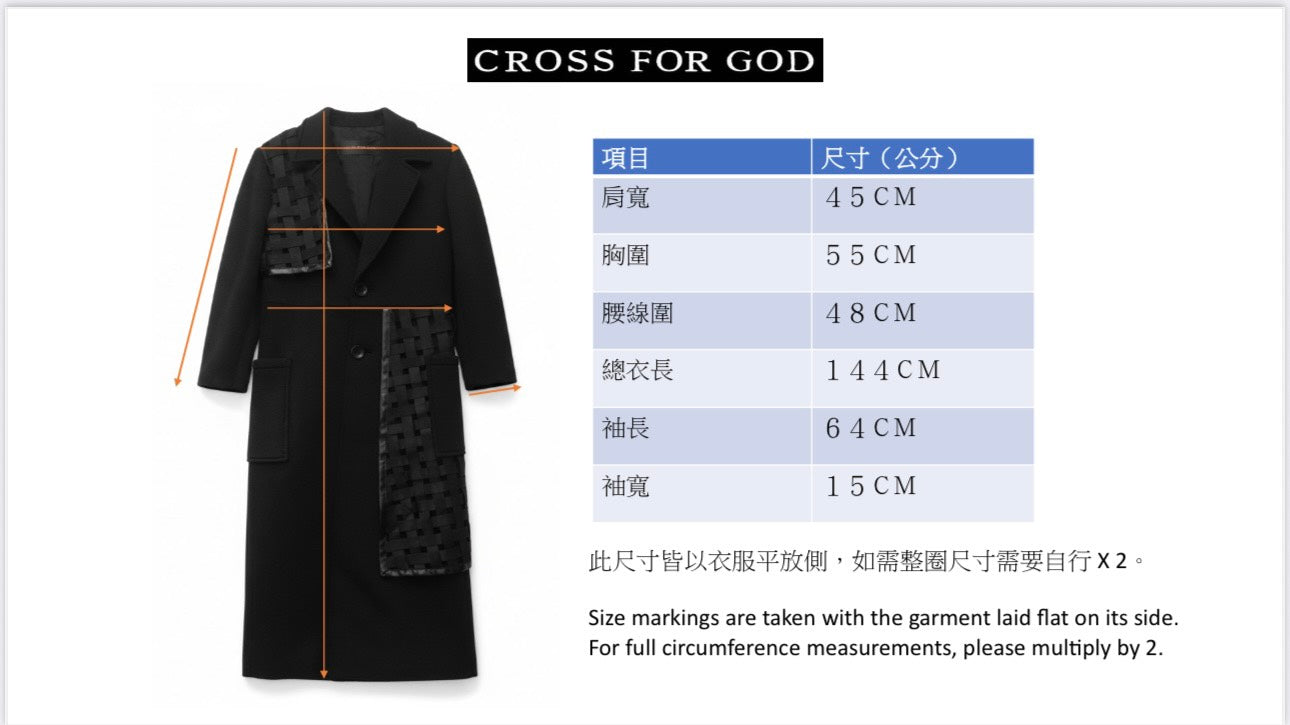 WEAVING FABRIC DECORATED COAT 高訂梭織布裝飾大衣