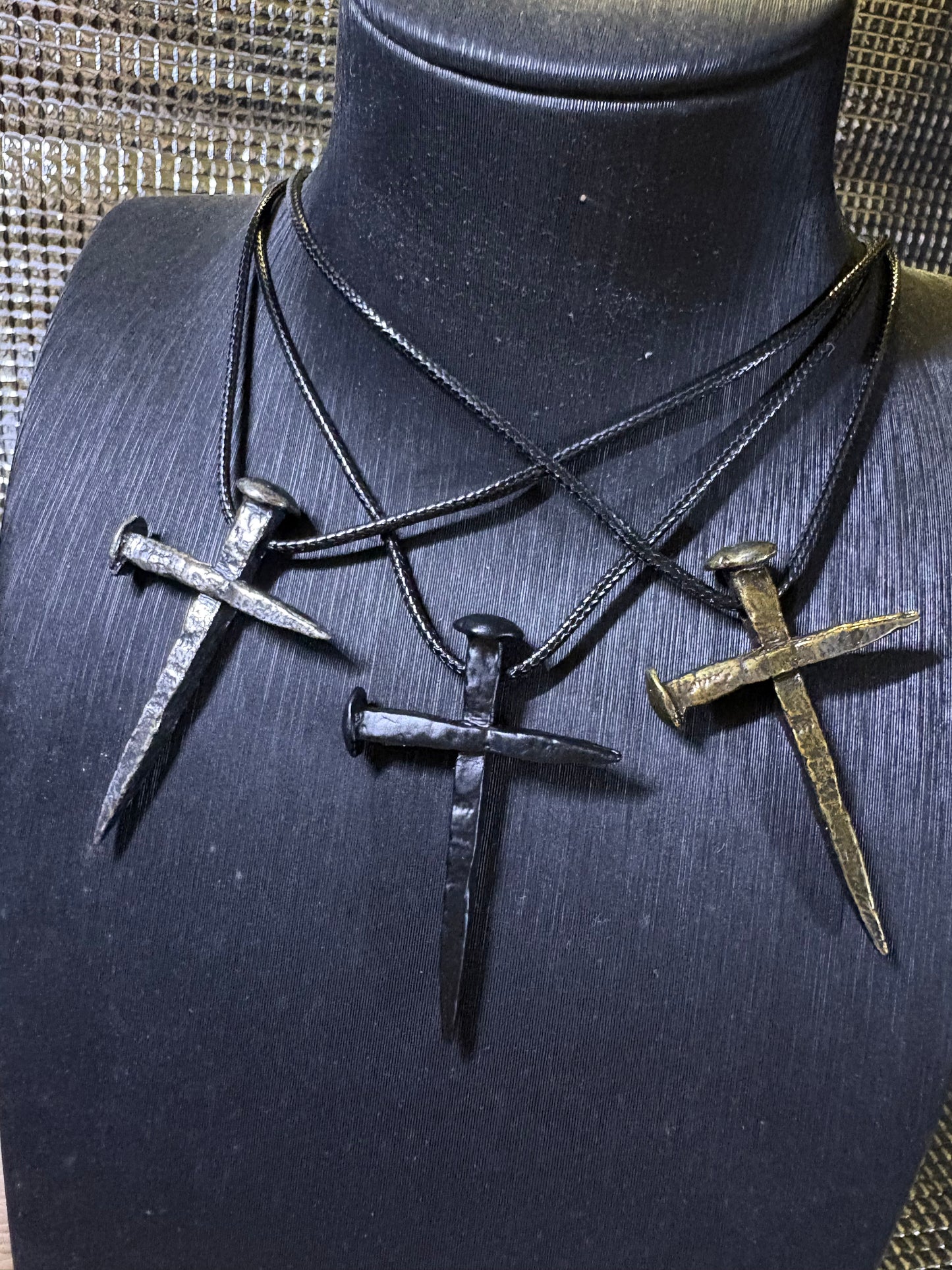 純銀十字釘項鍊Sterling  silver cross nail necklace