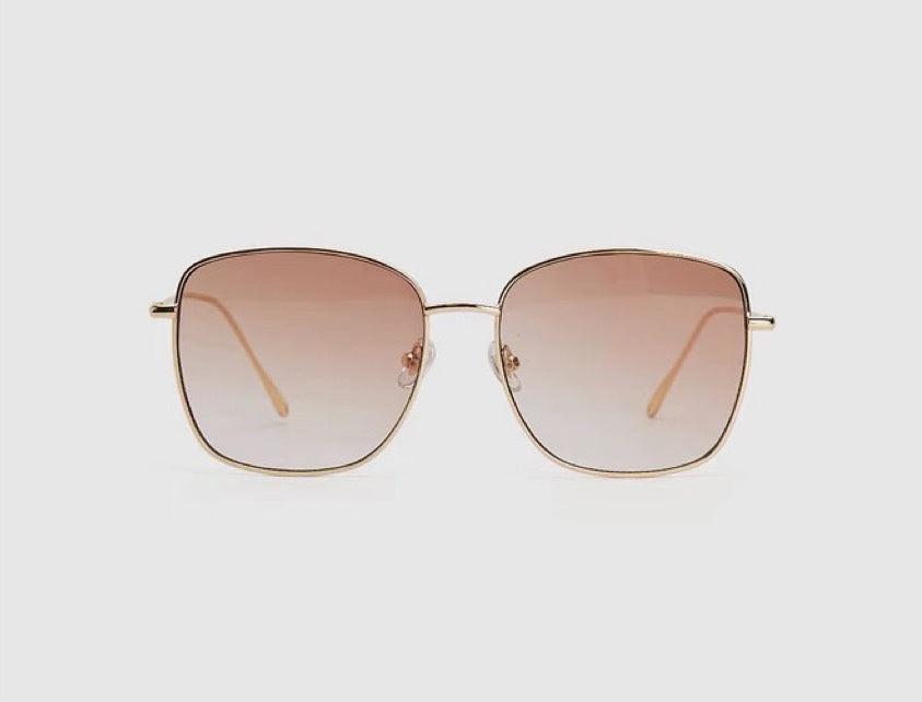 金框漸層色復古眼鏡 Gold frame gradient retro glasses