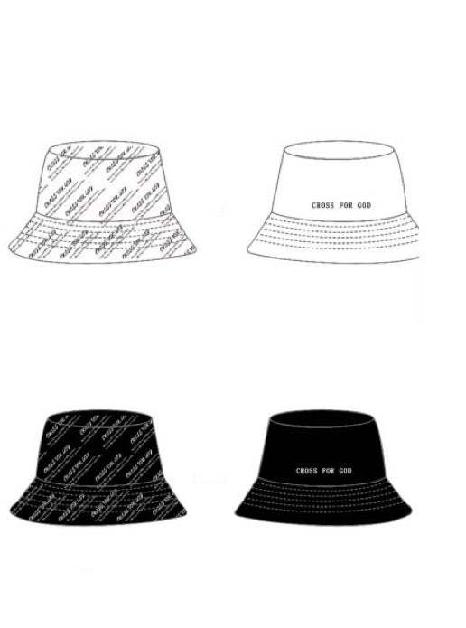 LOGO 印花雙面漁夫帽 LOGO printed double-sided bucket hat