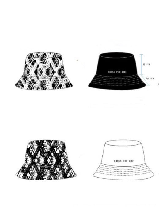 荊棘印花雙面漁夫帽 thorn print reversible bucket hat