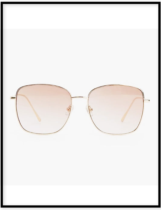 金框漸層色復古眼鏡 Gold frame gradient retro glasses