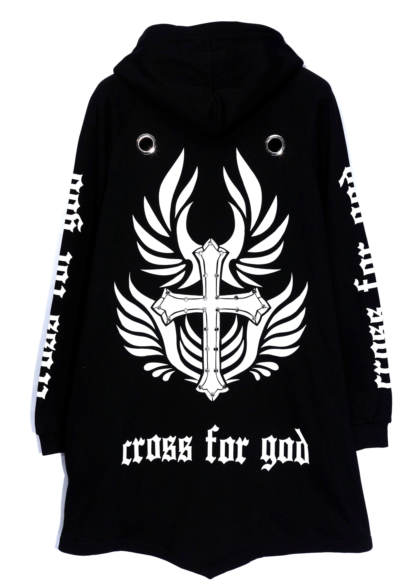 CROSS PRINT IRON HOODIE Cross print iron hoodie