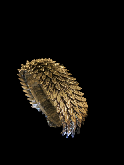 3D FEATHER VINTAGE JONC Three-dimensional Feather Vintage Bracelet