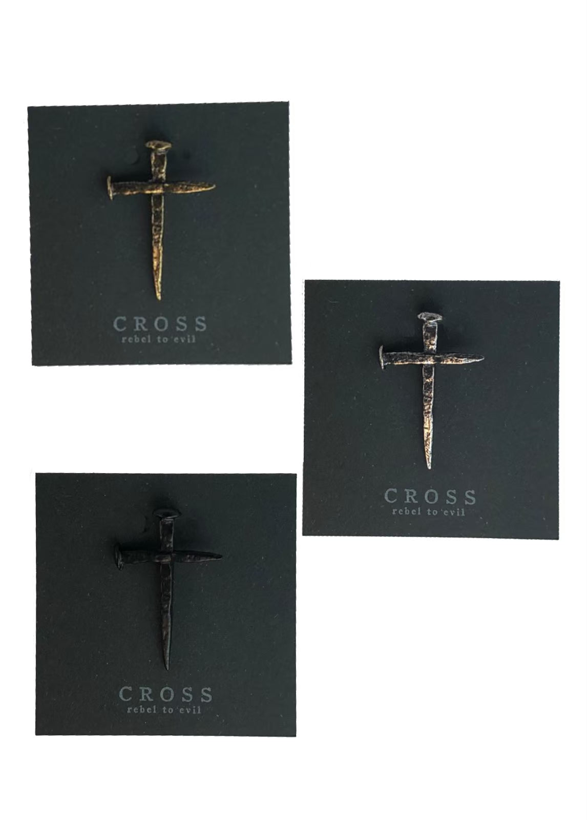 Nail LOGO Cross 釘子LOGO 十字架 項鍊或別針