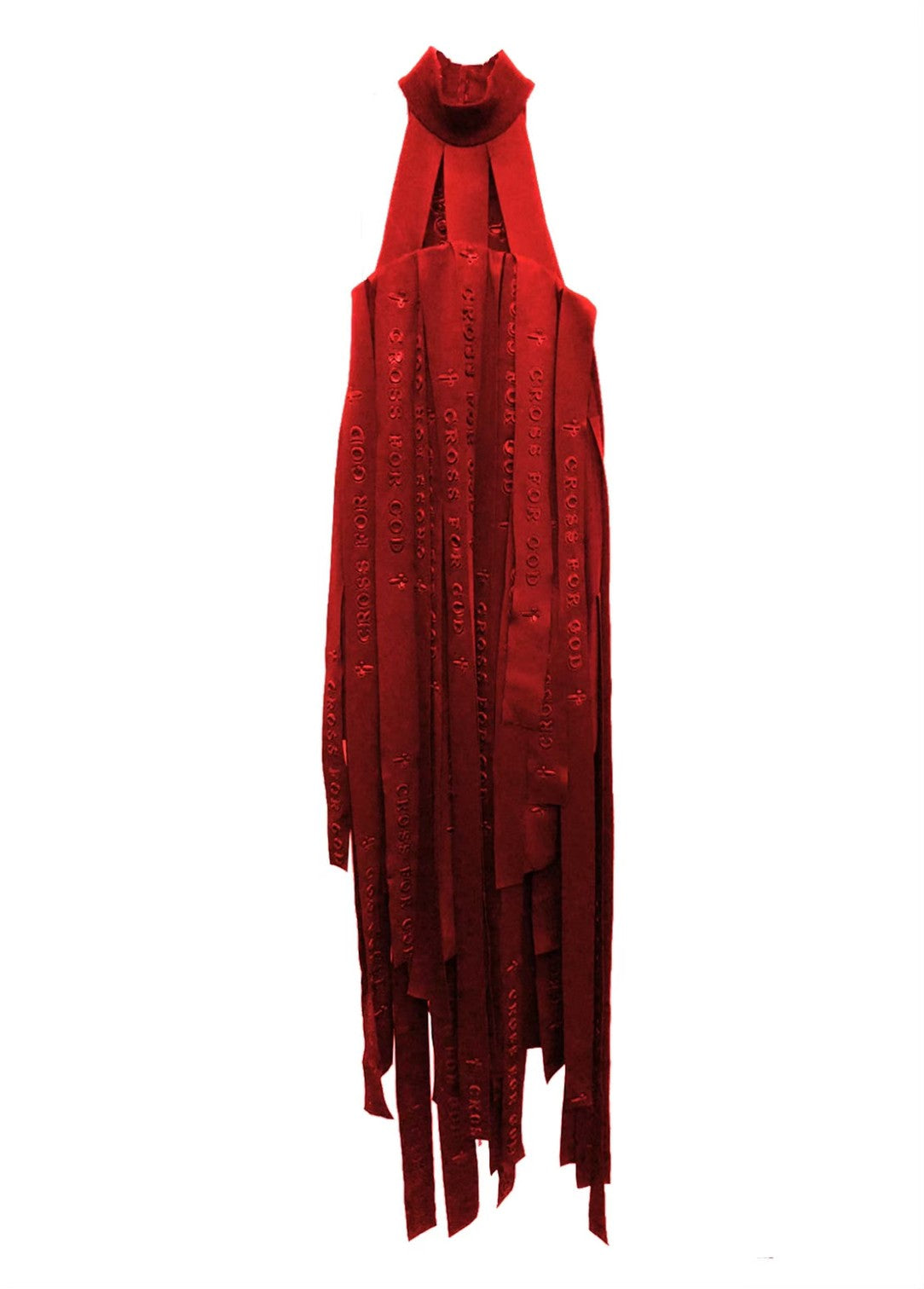 STEREOSCOPIC RIBBON TASSELS DRESS three-dimensional ribbon tassel dress