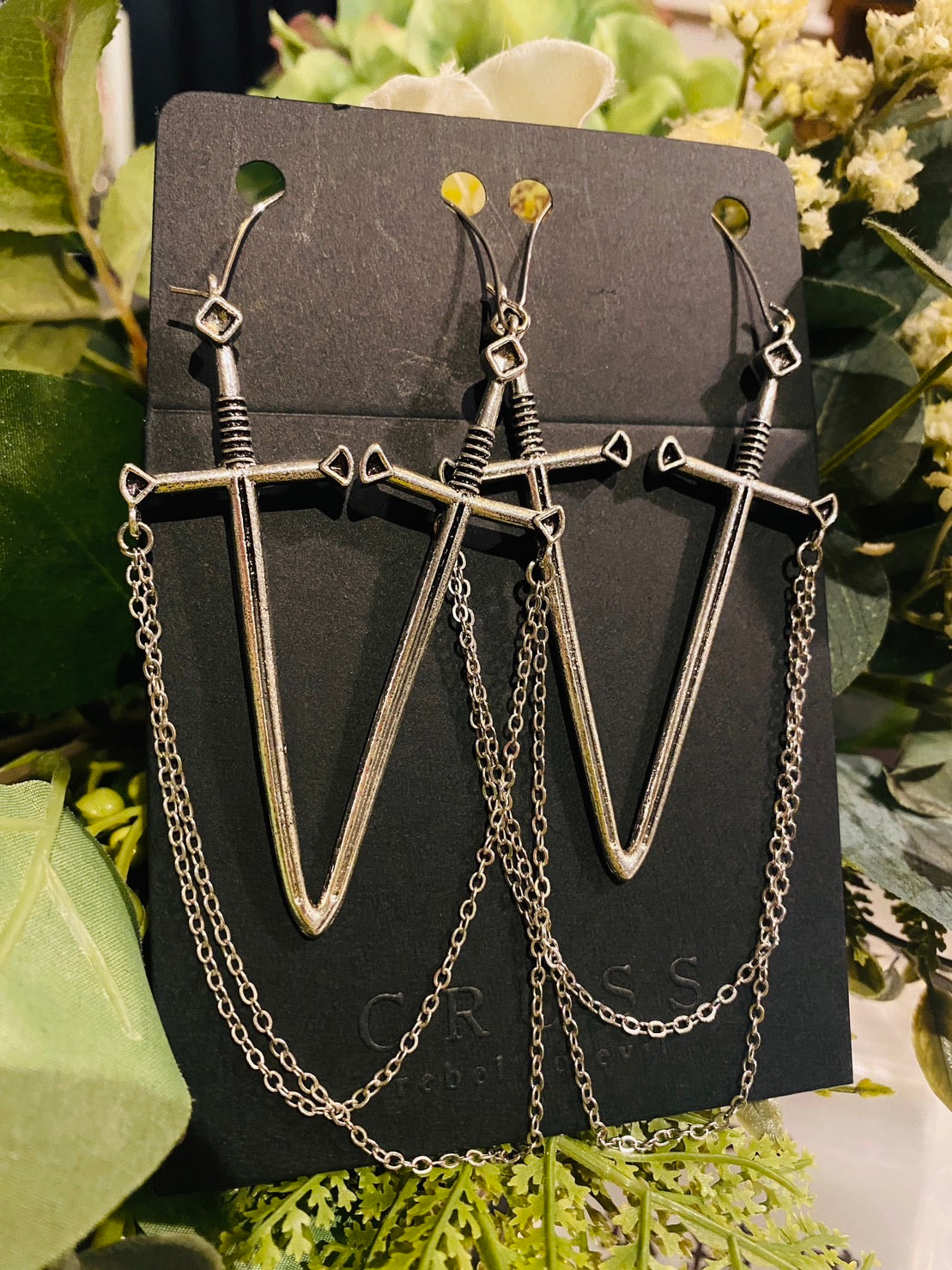 ✝️New product✝️double-faced holy sword double-faced holy sword earrings